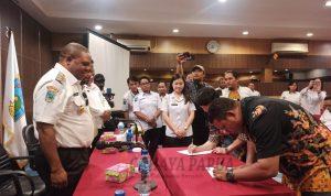 Launching pembayaran ganti rugi dampak pembangunan Pasar Sanggeng dan RTP Borarsi Launching pembayaran ganti rugi dampak pembangunan Pasar Sanggeng dan RTP Borarsi