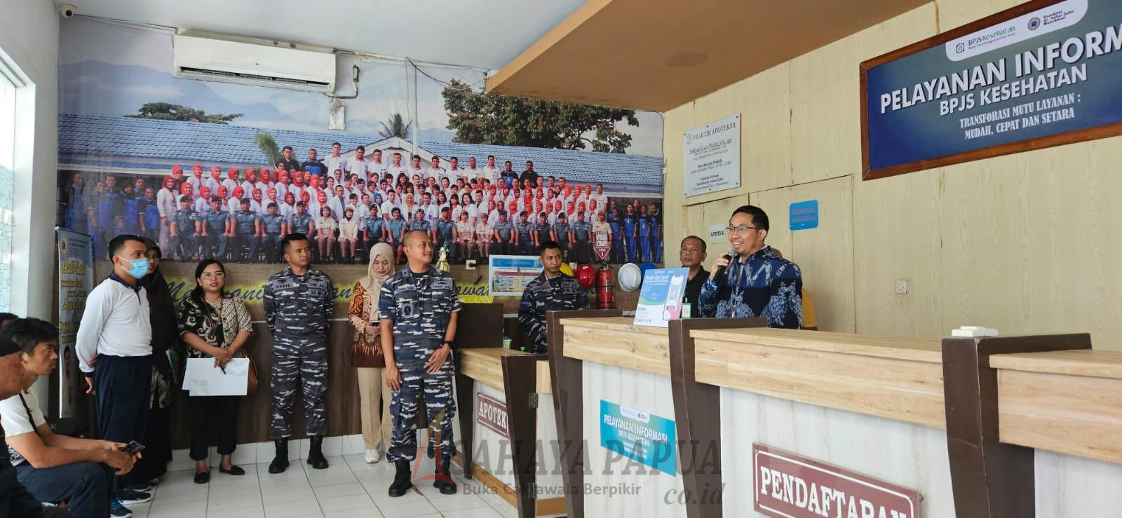 Peluncuran Loket Pelayanan Informasi BPJS Kesehatan dan Portal Quick Response (POROS) di Rumkit TNI AL Manokwari Peluncuran Loket Pelayanan Informasi BPJS Kesehatan dan Portal Quick Response (POROS) di Rumkit TNI AL Manokwari