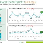 Informasi ekspor Juni 2023 Papua Barat. Tangkapan layar