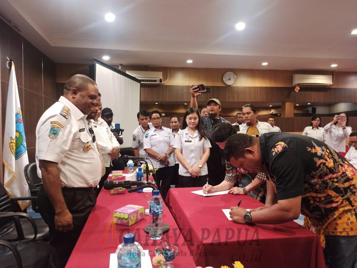 Launching pembayaran ganti rugi dampak pembangunan Pasar Sanggeng dan RTP Borarsi Launching pembayaran ganti rugi dampak pembangunan Pasar Sanggeng dan RTP Borarsi