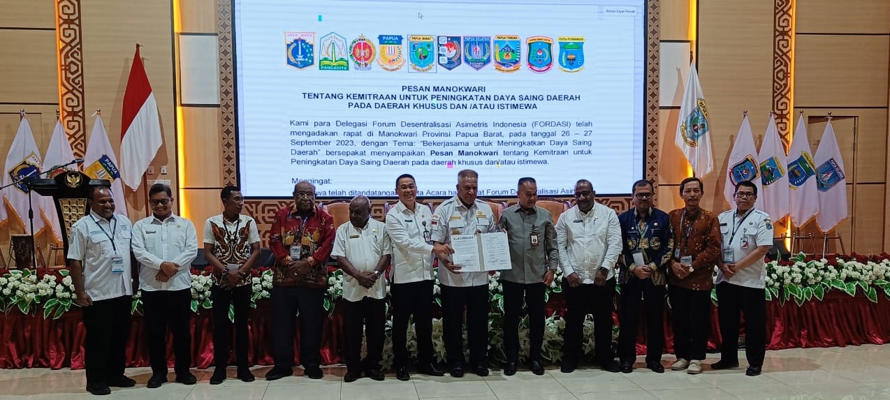 Rekomendasi Fordasi 2023 yang digelar di Provinsi Papua Barat. Salah satu esensinya adalah mengesahkan keanggotaan 4 Provinsi baru di Tanah Papua